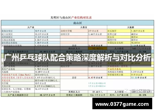 广州乒乓球队配合策略深度解析与对比分析